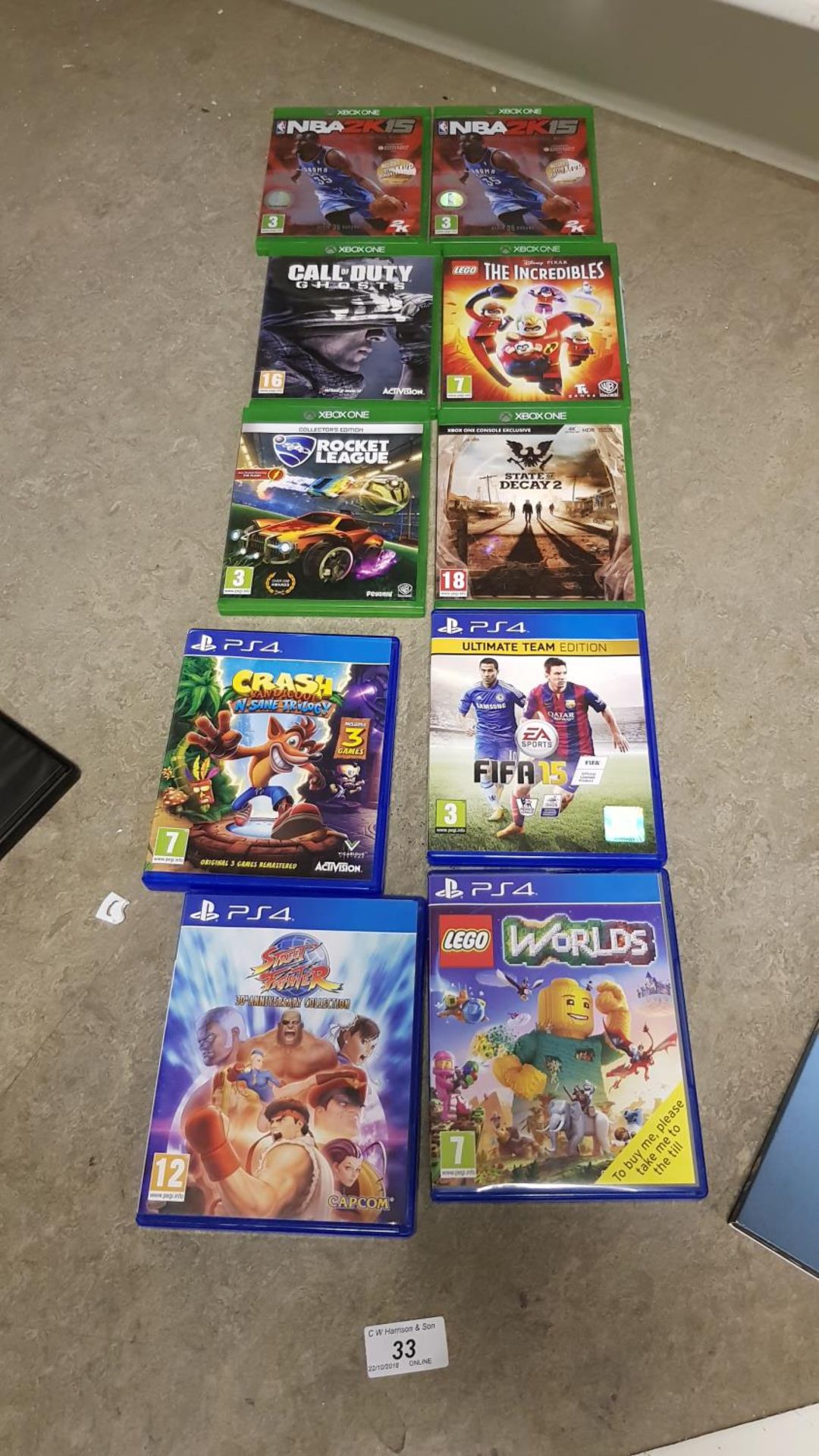 (6x) Mixed Xbox One Games & (4x) Mixed P