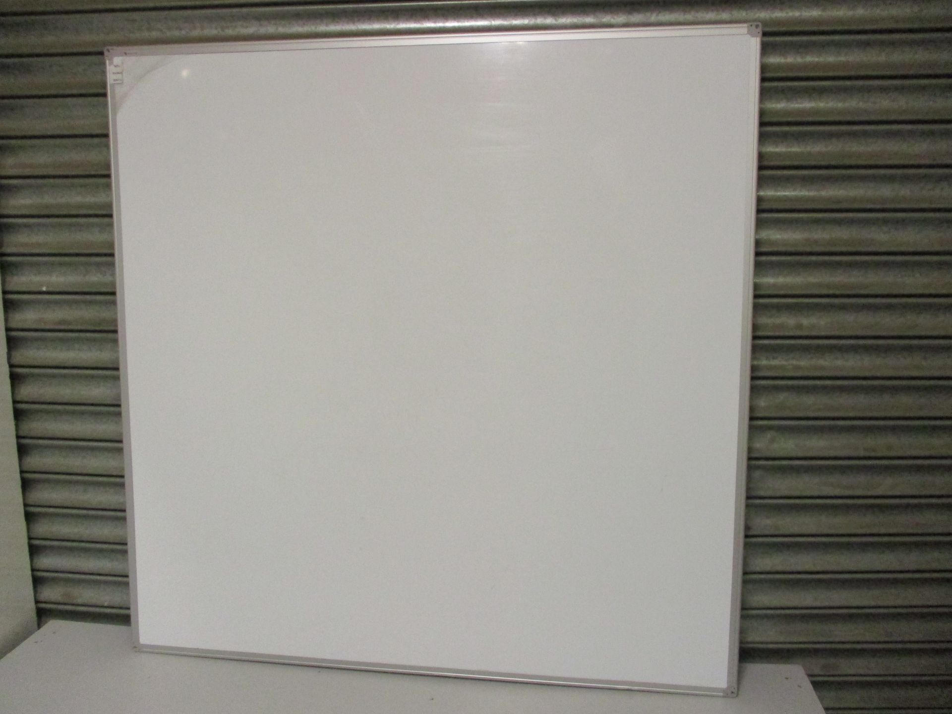 3 x melamine non magnetic white boards with aluminium frames 120 x 90cm