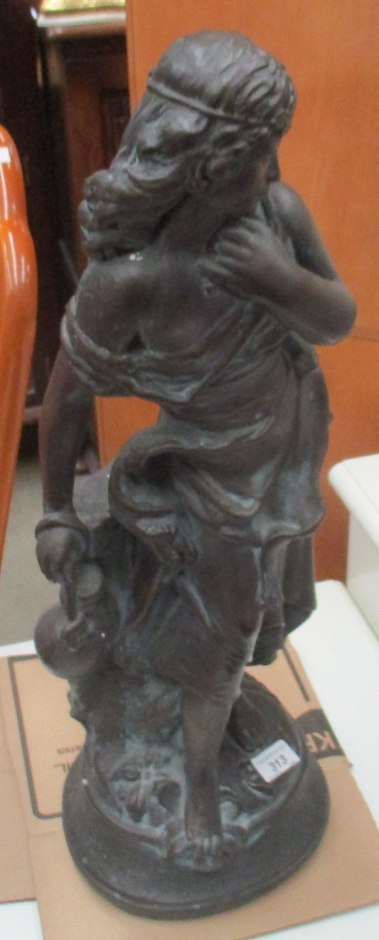 A composition statue of a maiden 68cm high