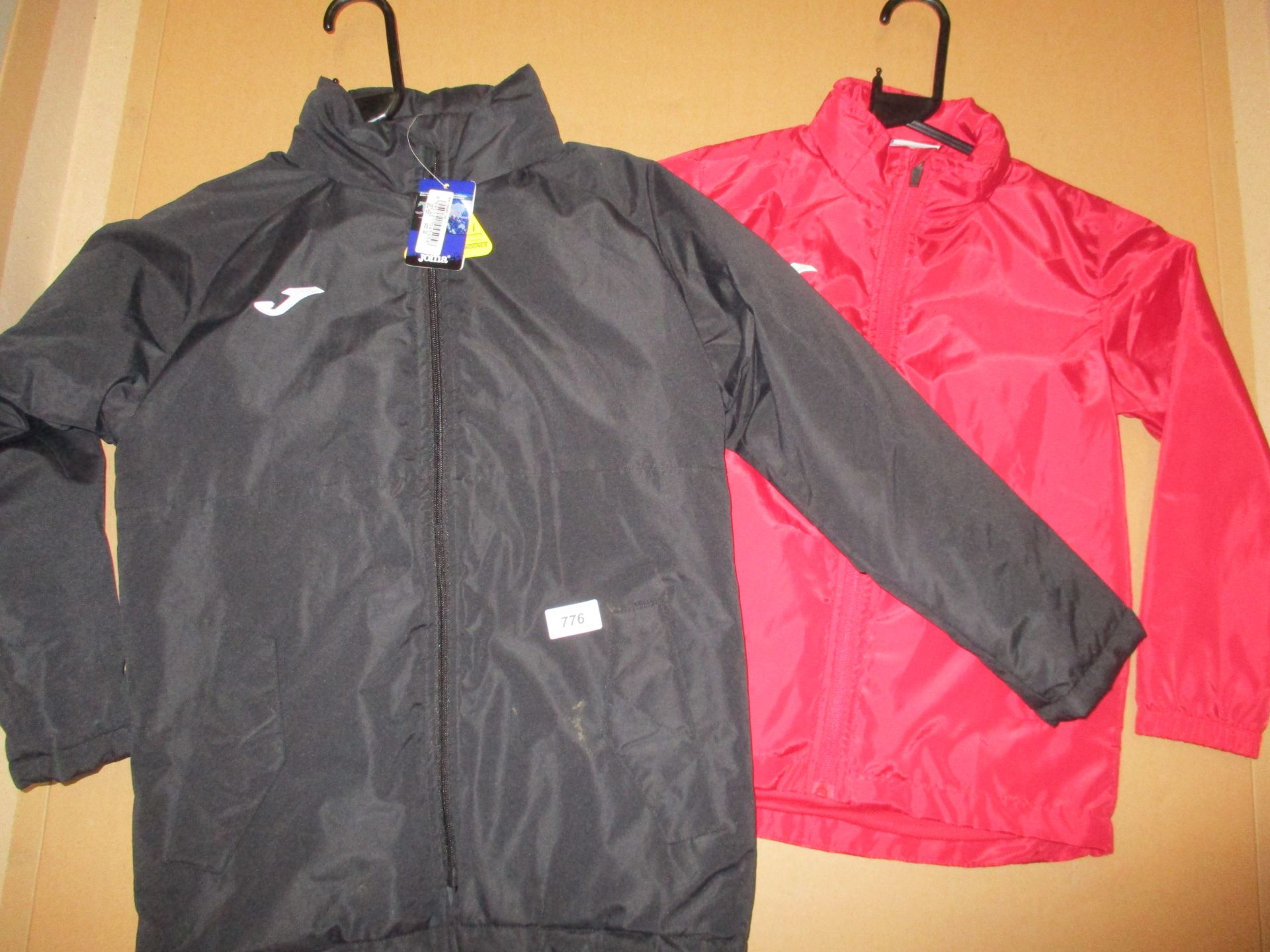 2 assorted jackets by Joma sizes 4XS and