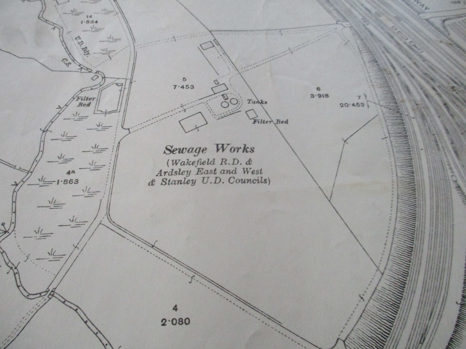 9 x ordnance survey maps relating to the Wakefield area scale 1/1250 each 74 x 104cm published by - Image 12 of 17