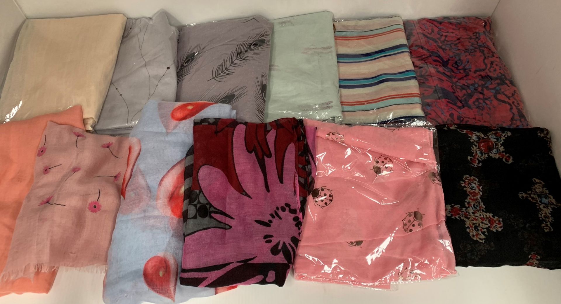 12 x ladies scarves by Intrigue, etc.