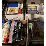 Contents to four boxes of books - travel, art, countries etc.