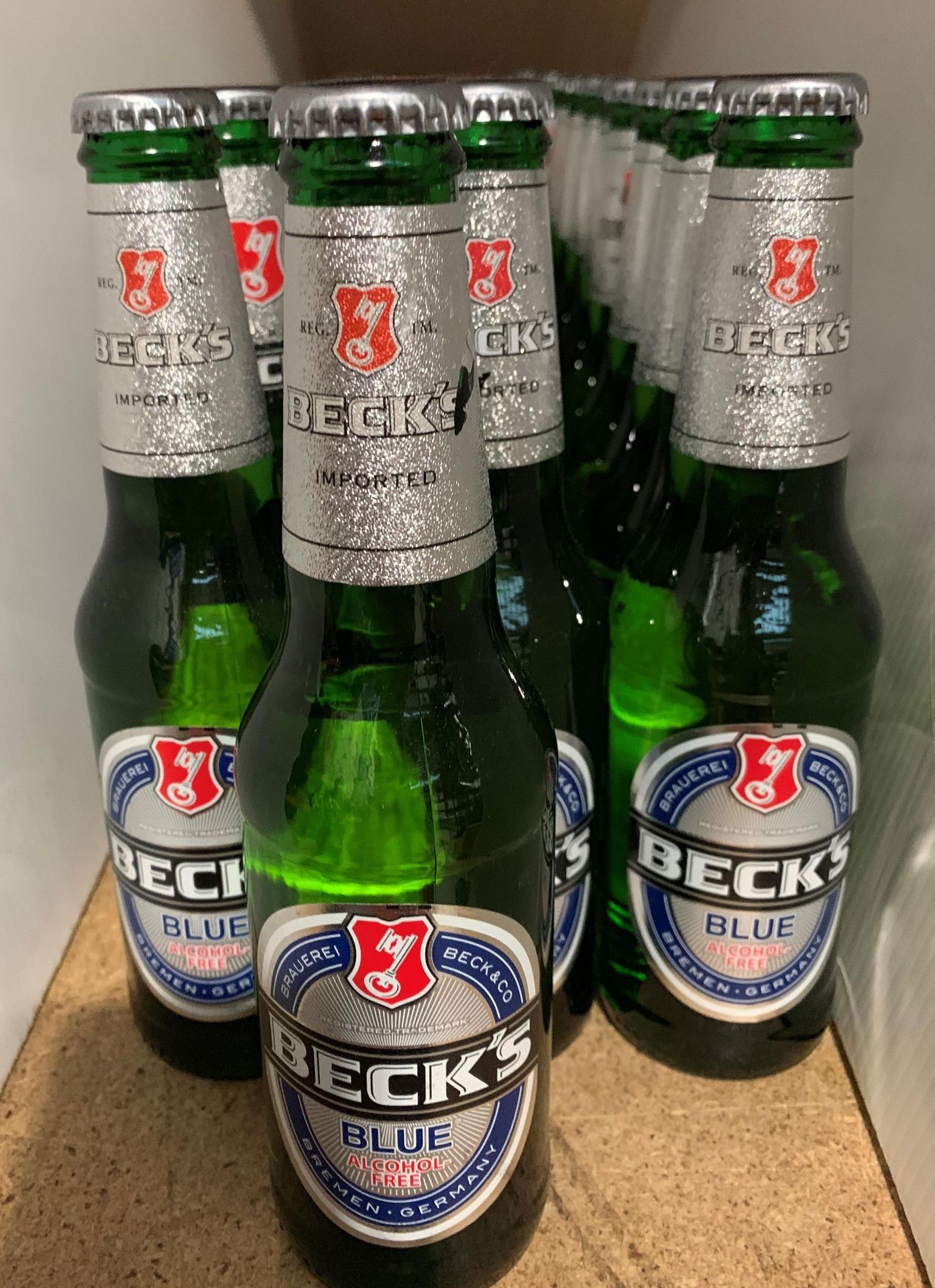 40 x 275ml bottles of Becks Blue Alcohol Free