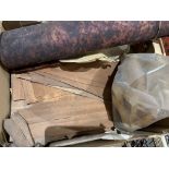 Contents to box - wood veneer and tortoise shell veneer