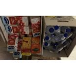 Contents to 2 x boxes - orange juice, cranberry juice, water etc.