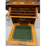 Oak portable writing box,