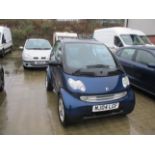 SMART CITY PULSE 698cc AUTOMATIC COUPE - petrol - black Reg No MJ04 LGF Rec Mil 54,309+ 1st Reg 20.