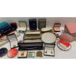 Quantity of costume jewellery, dressing table set, small mesh purse, etc.