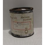 A 1lb tin of Pale Gold Standard LAC English bronze powder