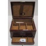 A Dulwich Design brown leather watch storage box