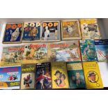 Five pop annuals, three Saltbrush Bill cartoon books,
