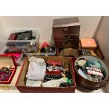 Contents to 3 boxes - large quantity of costume jewellery, watches,