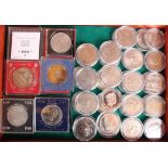 A collection of forty eight Queen Elizabeth commemorative crowns