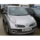 NISSAN MICRA E 1240CC 3 DOOR HATCHBACK - Petrol - Silver Reg No: DE55 PII Rec Mileage: 91,