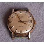 A Rotary gentleman's gold cased automatic wrist watch, engraved presentation inscription,