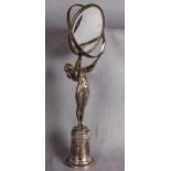 A late 19th century continental 800 standard silver dressing table mirror,