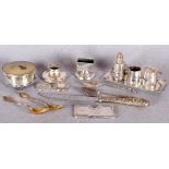 Small group of silver - including pair of provincial teaspoons,