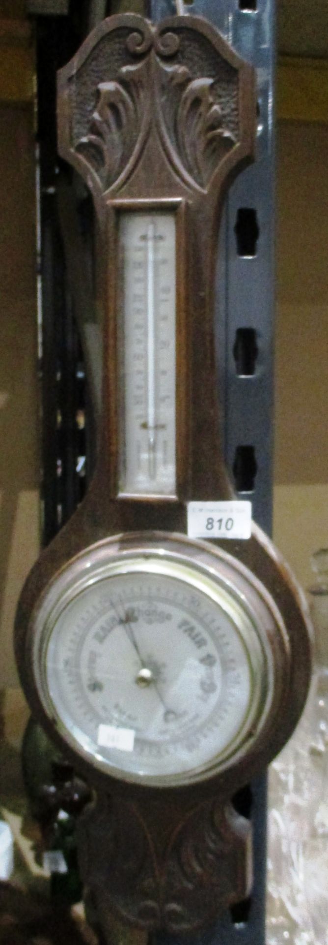 Wooden cased barometer