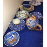 A small quantity of Japanese porcelain plates and teawares