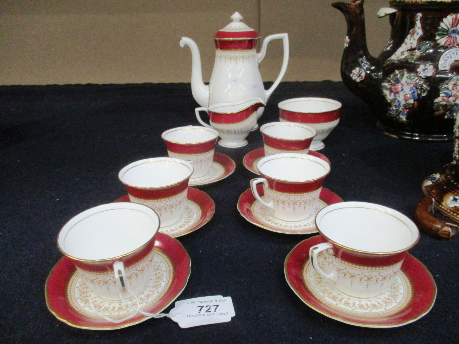 A Royal Worcester 'Regency' pattern 15 piece coffee service