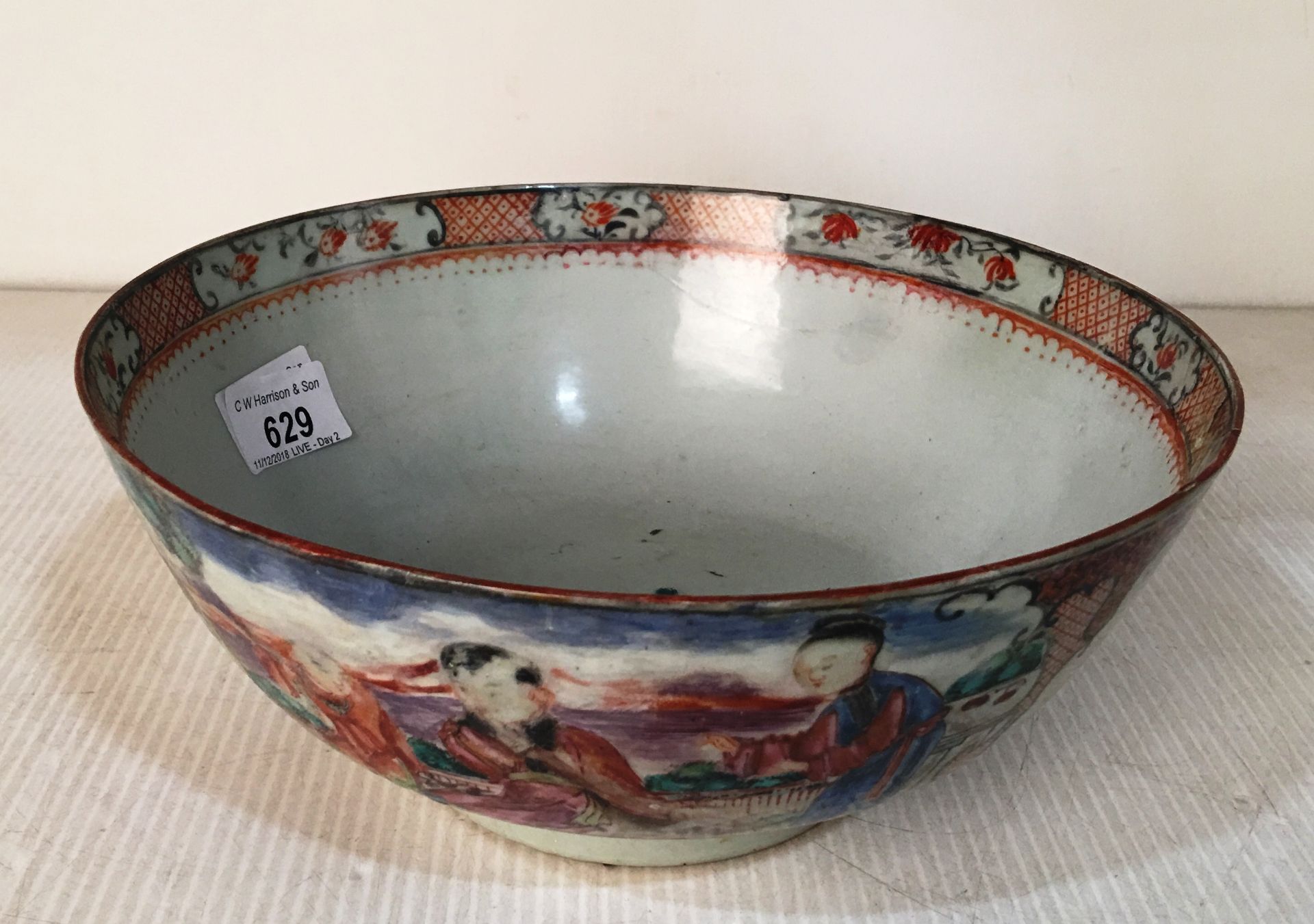An 18th century Chinese famille rose porcelain circular bowl,