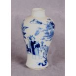 A Chinese blue and white porcelain baluster vase,