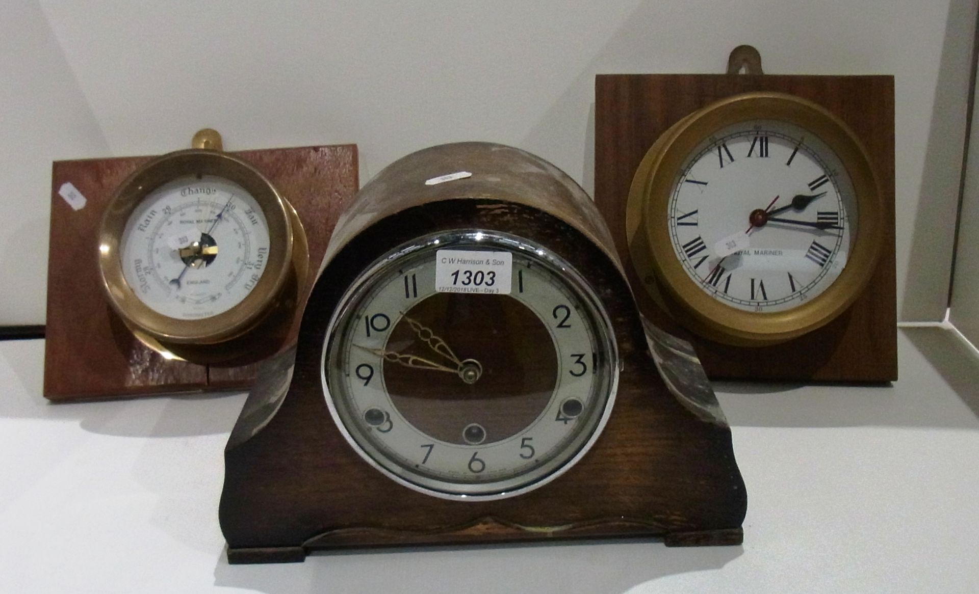 Domed mantel clock,