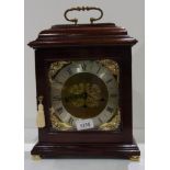 Camille of London carriage clock in mahogany case with movement by Franz Hermle 13"