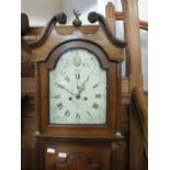 A 19th Century oak 8 day long cased clock by Jas Robertson,