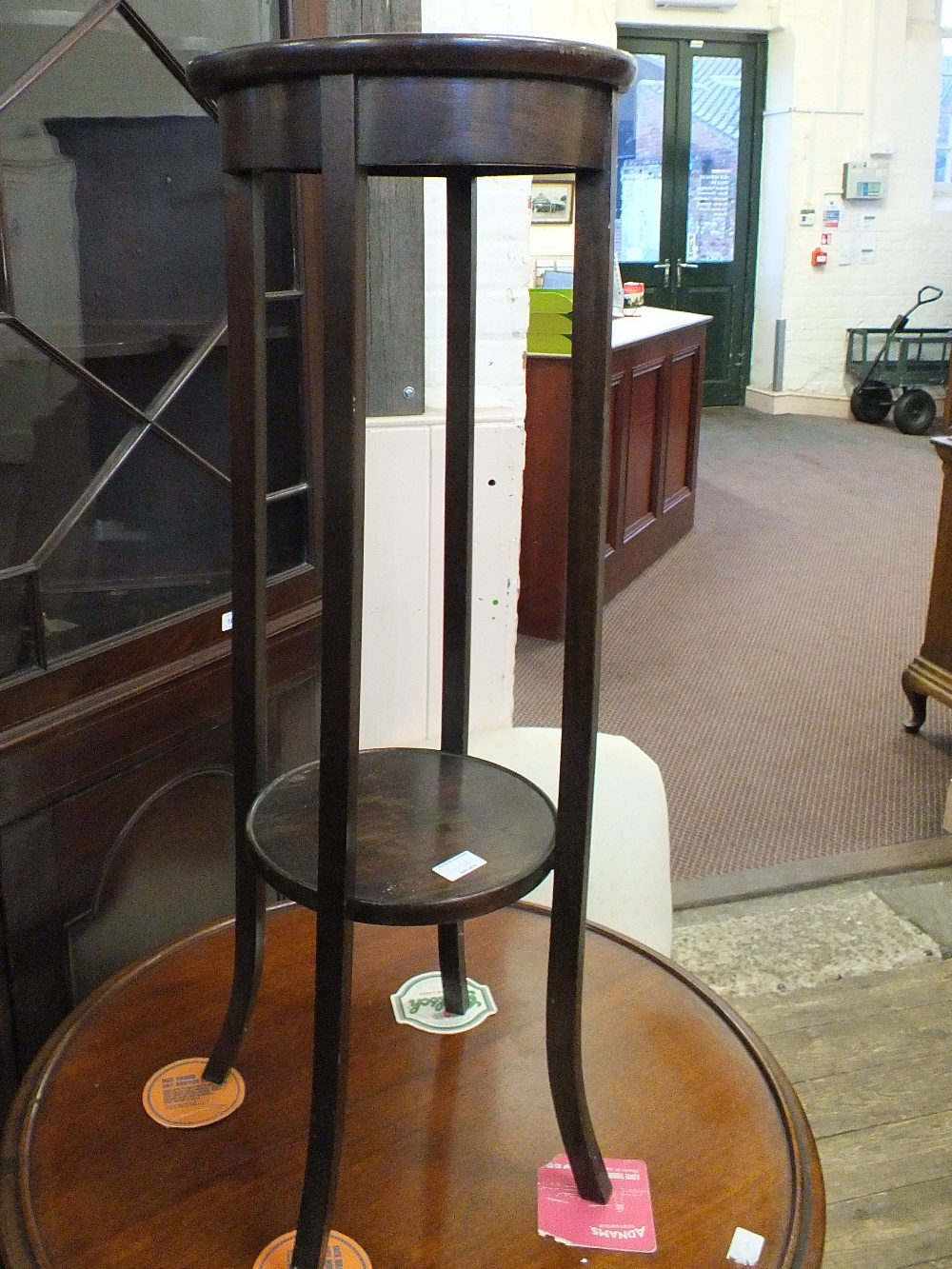 A Victorian circular mahogany occasional table, an Edwardian mahogany plant stand, - Image 2 of 4