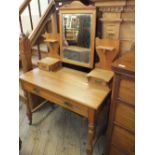 An Edwardian satinwood dressing chest