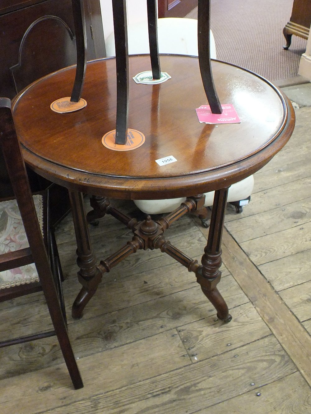 A Victorian circular mahogany occasional table, an Edwardian mahogany plant stand,
