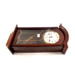 A mahogany Highlands striking wall clock