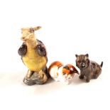 A Beswick mock turtle plus a Royal Doulton dog and kitten