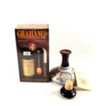 A boxed Grahams 1979 late bottled vintage port and accessories plus British Navy Pussers rum in