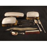Silver backed brushes,
