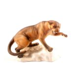 A Beswick matt glazed wild cat, No.