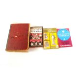 A film scrap book plus three antiques books