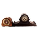 Two mahogany mantel clocks