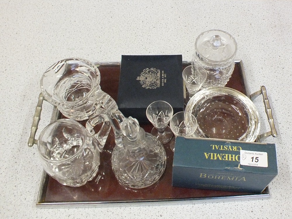 A cut glass decanter, - Image 2 of 2