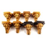 A box of plaster gilt cherub wall brackets