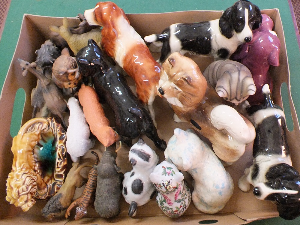 Various dog and animal ornaments