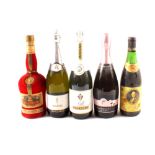 Beverages to include cherry brandy, sparkling wine,