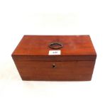 A 19th Century two compartment tea caddy