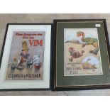 Two reproduction advertising posters plus an Ikon