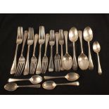 A quantity of various silver cutlery,