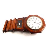 A 19th Century inlaid mahogany drop dial clock