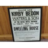 Five various Waters & Sons auction posters