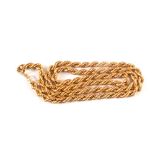 A 9ct gold rope link necklace